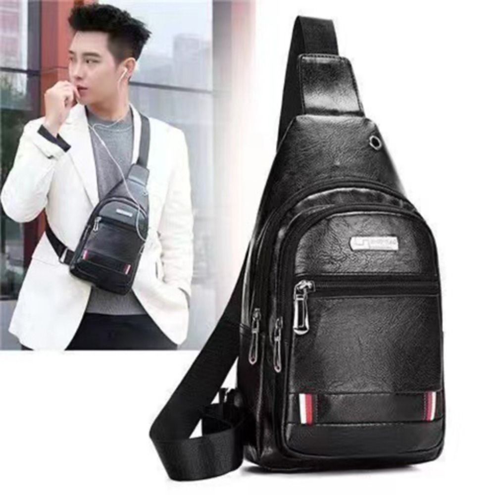 Coffee Equipment Travel Bag - Casual PU Leather Men Messenger Bags