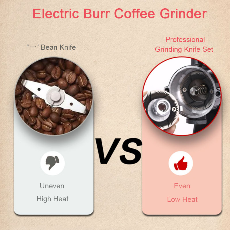 Professional Electric Coffee B - огляд і ціна Coffee Grinder Burr Flat
