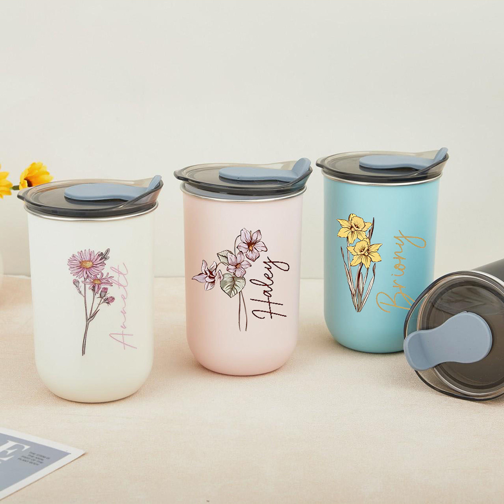 Custom Birth Flower Stainless  - огляд і ціна Coffee Equipment Gift